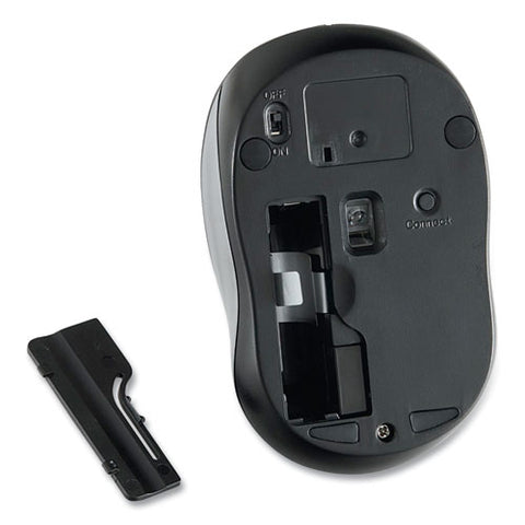 Silent Wireless Blue Led Mouse, 2.4 Ghz Frequency/32.8 Ft Wireless Range, Left/right Hand Use, Graphite