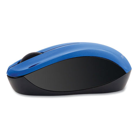 Silent Wireless Blue Led Mouse, 2.4 Ghz Frequency/32.8 Ft Wireless Range, Left/right Hand Use, Blue