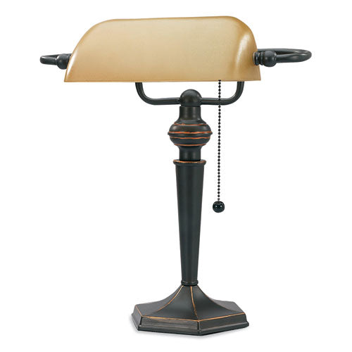 Incandescent Desk Lamp, 6.5w X 6.5d X 16h, Oil Rubbed Bronze