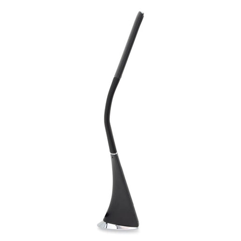 Lrd Task Lamp With Digital Display, Gooseneck, 16" High, Black