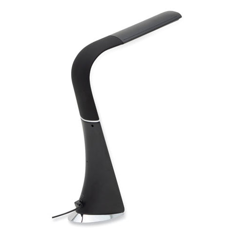 Lrd Task Lamp With Digital Display, Gooseneck, 16" High, Black