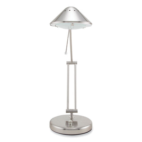 Halogen Lamp With 3-point Adjustable Arm, 15" High, Brushed Nickel