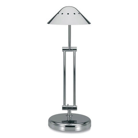 Halogen Lamp With 3-point Adjustable Arm, 15" High, Brushed Nickel