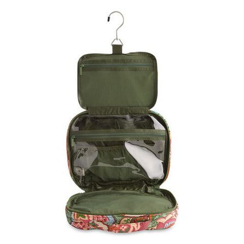 Hanging Travel Organizer, 9.75 X 4 X 7.5, Leaf Me Not Paisley