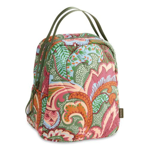 Insulated Lunch Bag, 7.25 X 4.25 X 9, Leaf Me Not Paisley