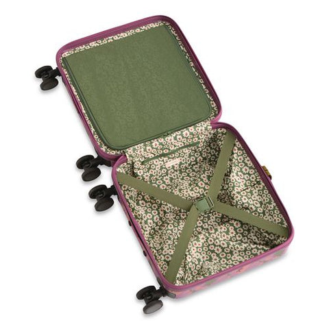 16" Mini Adair Spinner, 14 X 8 X 16, Curly Tulips Purple Floral