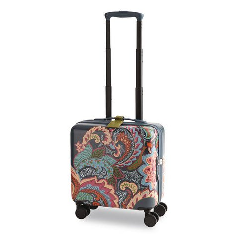 16" Mini Adair Spinner, 14 X 8 X 16, Leaf Me Not Paisley