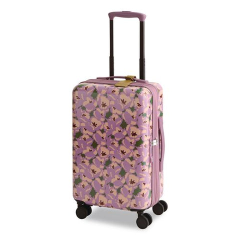 22" Adair Spinner, 13.5 X 9 X 22, Curly Tulips Purple Floral