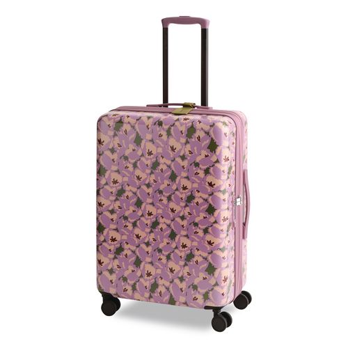 26" Adair Spinner, 18 X 11 X 26, Curly Tulips Purple Floral