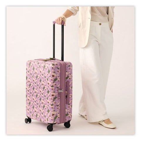 26" Adair Spinner, 18 X 11 X 26, Curly Tulips Purple Floral