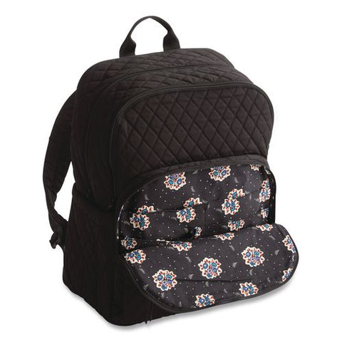Bancroft Large Premium Cotton Laptop Backpack, Fits Devices Up To 15", 12" X 9" X 16.5", Moonless Night