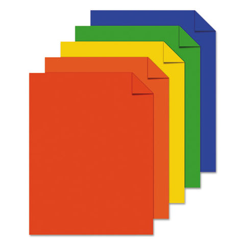 Color Cardstock -"primary" Assortment, 65 Lb Cover Weight, 8.5 X 11, Assorted, 50/pack