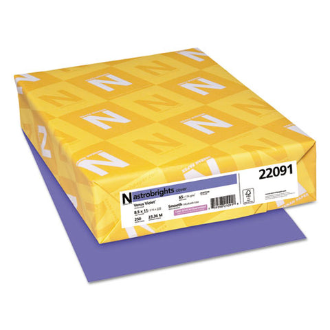 Color Cardstock, 65 Lb Cover Weight, 8.5 X 11, Venus Violet, 250/pack