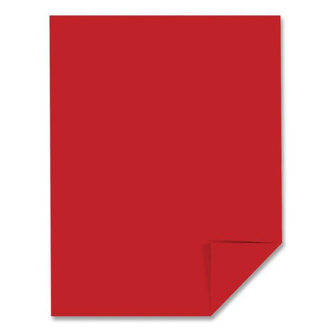 Color Cardstock, 65 Lb Cover Stock, 8.5 X 11, Re-entry Red, 250 Sheets/ream, 8 Reams/carton