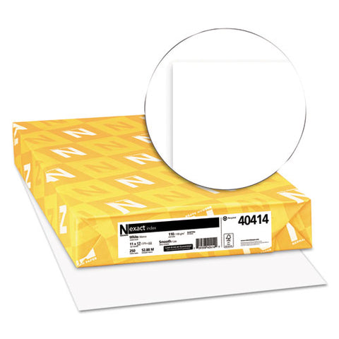 Exact Index Card Stock, 92 Bright, 110 Lb Index Weight, 11 X 17, White, 250/pack