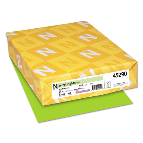 20lb Color Paper, 20 Lb Bond Weight, 8.5 X 11, Terra Green, 500/ream