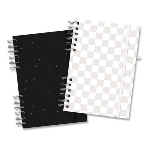 Twin-wire Journal, Open Diary Format, Assorted Cover Colors, (90) Assorted Color 8.5 X 6.5 Sheets, 2/pack