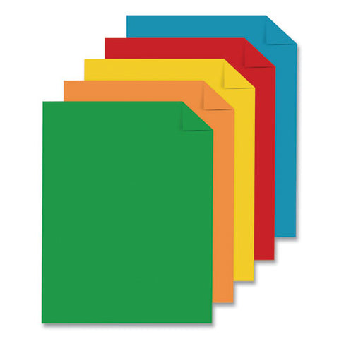 Color Cardstock -"primary" Assortment, 65 Lb Cover Weight, 8.5 X 11, Assorted Primary Colors, 100/pack