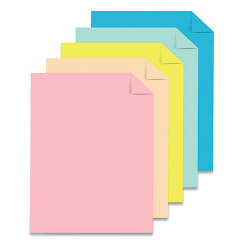 Color Cardstock, 65 Lb Cover Weight, 8.5 X 11, Assorted Colors, 250/pack