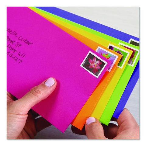 Bulk Envelopes, #10, Bankers Flap, Gummed Closure, Assorted Colors, 200/pack