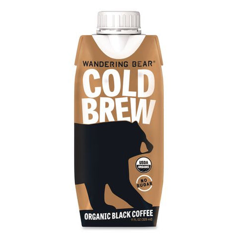 Straight Black Cold Brew Coffee, 11 Oz Carton, 12/carton