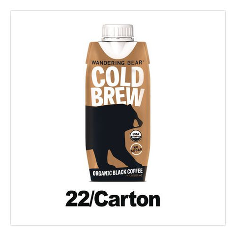 Straight Black Cold Brew Coffee, 11 Oz Carton, 12/carton