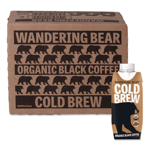 Straight Black Cold Brew Coffee, 11 Oz Carton, 12/carton