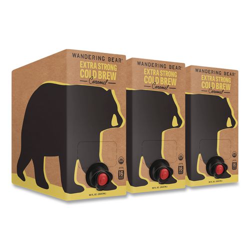 Caramel Cold Brew Coffee Tap Box, 96 Oz, 3/carton