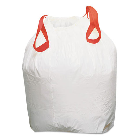 Heavy-duty Trash Bags, Drawstring, 13 Gal, 24.5" X 27.38", White, 50 Bags/roll, 4 Rolls/box