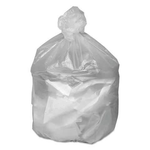 Waste Can Liners, 45 Gal, 10 Mic, 40" X 46", Natural, 25 Bags/roll, 10 Rolls/carton