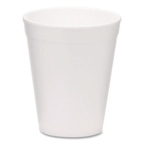 Foam Drink Cups, 10 Oz, White, 1,000/carton