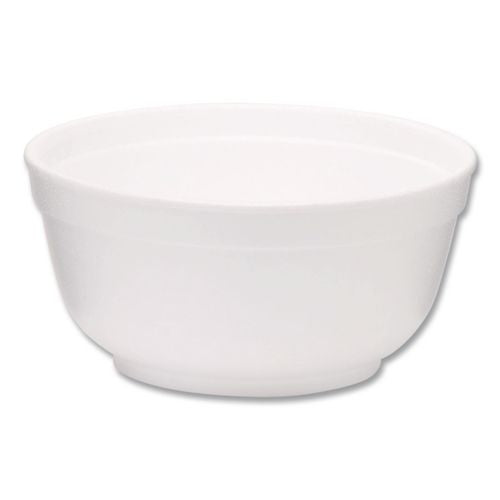 Foam Bowls, Squat Style, 8 Oz, White, 1,000/carton