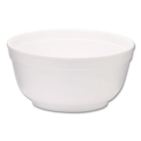 Foam Bowls, Squat Style, 8 Oz, White, 1,000/carton