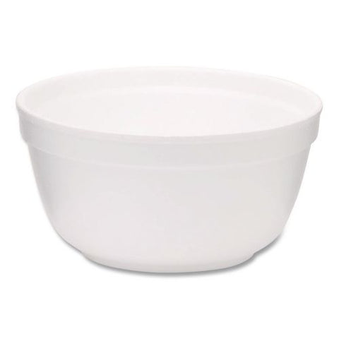 Foam Bowls, Squat Style, 12 Oz, White, 1,000/carton