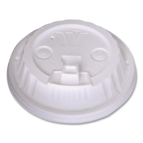 Plastic Lids For Foam Cups And Bowls, Dome, Fits 12 Oz To 24 Oz Hot Cups, White, 1,000/carton