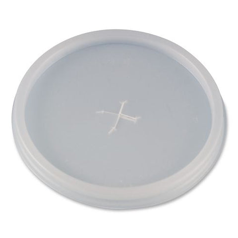Plastic Lids For Foam Cups And Bowls, Slotted, Fits 8 Oz To 10 Oz Hot Cup, Translucent, 1,000/carton