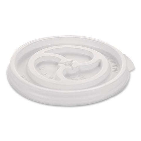 Plastic Lids For Foam Cups And Bowls, Slotted, Fits 8 Oz To 10 Oz Hot Cup, White, 1,000/carton