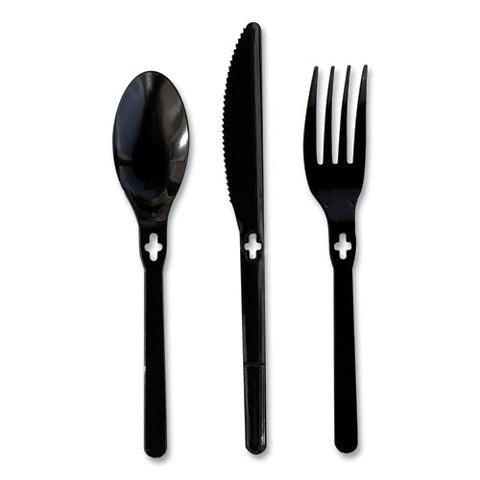 Fork Wego Polystyrene, Fork, Black, 1000/carton