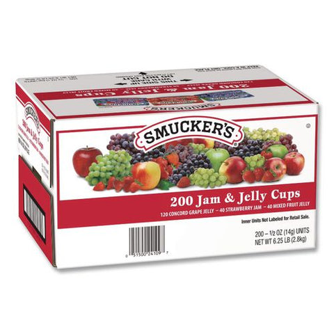 Assorted Jam And Jelly Cups, Assorted Flavors, 0.5 Oz Cup, 200/carton