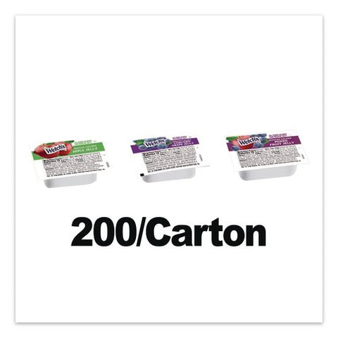 Reduced Calorie Jelly Cups, Assorted Flavors, 12 G, 200/carton