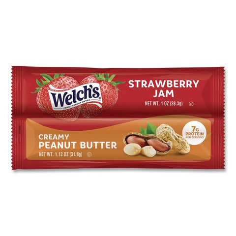 Strawberry Jam And Peanut Butter Combo Pack, 1.12 Oz Pouch, 200/carton