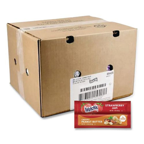 Strawberry Jam And Peanut Butter Combo Pack, 1.12 Oz Pouch, 200/carton
