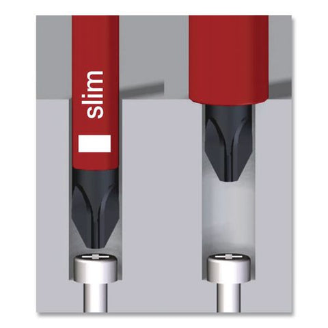 11-piece Insulated Slimline Screwdriver Set, Metric Slotted, Phillips, Square And Xeno, Red/yellow Handle
