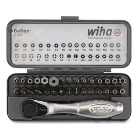 32-piece Gobox Security Bit Set With Mini Ratchet, Metric Hex, Metric Slotted, Phillips, Sae Hex, Spanner And Torx Bits