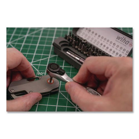 32-piece Gobox Security Bit Set With Mini Ratchet, Metric Hex, Metric Slotted, Phillips, Sae Hex, Spanner And Torx Bits