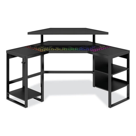 Levelup Gear Leet Corner Gaming Desk, 53.25" X 51.75" X 36.75", Onyx