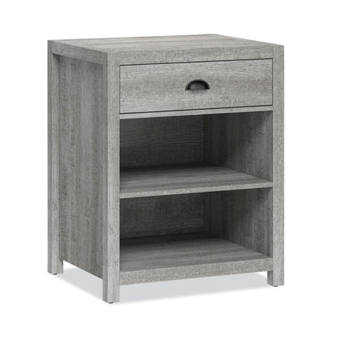 Fallbrook Printer Stand, Engineered Wood, 3 Shelves, 1 Drawer, 50 Lb Capacity, 24" X 20" X 30.25", Smoked Ash