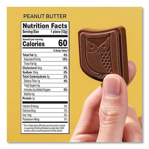 Caffeinated Peanut Butter Milk Chocolate Bites, 0.48 Oz, 50/box