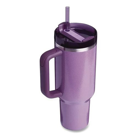 Quencher H2.0 Flowstate Stainless Steel Double Wall Insulated Tumbler, 40 Oz, Hammertone Lilac