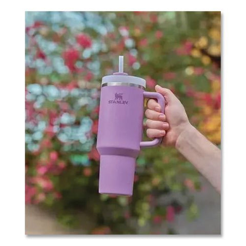 Quencher H2.0 Flowstate Stainless Steel Double Wall Insulated Tumbler, 40 Oz, Hammertone Lilac
